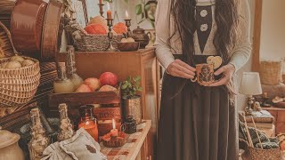 🍂 The cosy cottage of Mrs Fallwood  Weasleys’ kitchen inspired 🧺 Cooking ASMR Fall Ambience [upl. by Bastian]