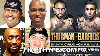 TRAINERS PREDICT THURMAN VS BARRIOS ROBERT GARCIA DERRICK JAMES EDWARDS amp SALAS [upl. by Doubler]