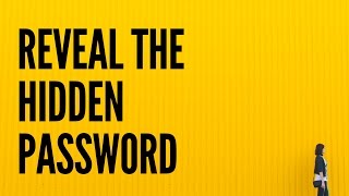 How to Reveal the Hidden Password on the Login Page [upl. by Airbmat]