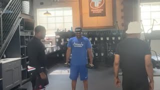 Jadakiss amp MReck Works Out With Giant For Marvel Movie Role Bar TendazDay 24 [upl. by Ardnuahsal223]