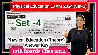 Physical education answer key  set 4 class 12th cbse board [upl. by Enirahtak]