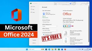 Download Install and Activate Microsoft Office 2024 for FREE Preview Version [upl. by Huckaby]