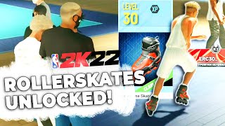 I GOT LEVEL 30 AND UNLOCKED ROLLERSKATES in NBA 2K22 NEW REP REWARD REACTION [upl. by Kciregor992]