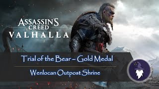 ASSASSINS CREED VALHALLA MASTERY CHALLENGE DLC  WENLOCAN quotTRIAL OF THE BEARquot GOLD MEDAL [upl. by Nilknarf]