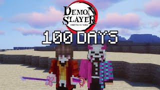 We Played Minecraft Demon Slayer For 100 DAYS… This Is What Happened [upl. by Leumas]