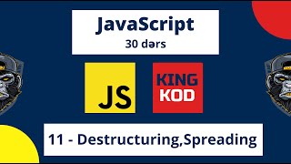 30 gündə JavaScript DƏRS 11 Destructuring Spreading [upl. by Esinej98]