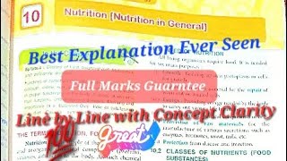 Concise Biology ICSE Selina Chapter 10 Nutrition Class 9 Nutrition in General biology nutrition L1 [upl. by Ahsyle777]