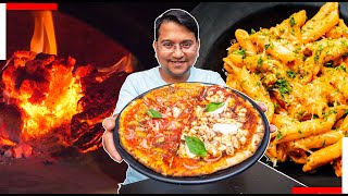 Eat Italian Pizza cooked in wood fire oven here in Pune  Indian Food Vlog  Thelocalguide [upl. by Rothmuller497]