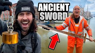 We FOUND A SWORD Magnet Fishing in the River Reveals 400 Year Old Treasure [upl. by Edwards]