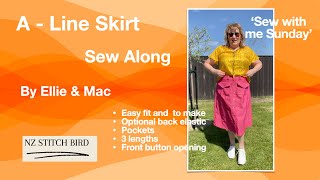 Ellie amp Mac A Line Skirt Sew with me Sunday sew along and review [upl. by Guerin]