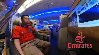 Emirates Business Class London to Dubai A380 Flight report [upl. by Emery149]