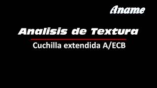 Cuchilla de corte extendida para análisis de textura [upl. by Niran]