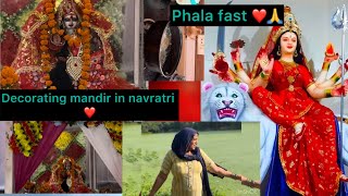 Navratra 1 day ❤️ hamati mata rani 🙏❤️😍 matarani house cleaning start kr de navratri matarani [upl. by Eeral598]