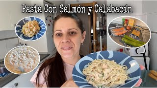 🍝Pasta Con Salmón y Calabacín🍝  Fácil Rápido y Económico  La Mari Cocina [upl. by Arymahs383]