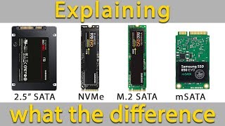 Explaining the Difference Between SSD NVMe and M2 SATA and mSATA [upl. by Sivra]