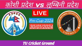 Koshi Province vs Lumbini province Live match pm cup 2024 [upl. by Marabel]