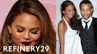 Chrissy Teigen Reacts To Her Iconic Beauty Looks  BeautyCon  Refinery29 [upl. by Enneyehs]