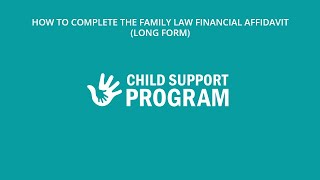 How to Complete the Family Law Financial Affidavit Long Form [upl. by Priscella]