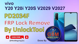 Vivo Y20 Y20i Y20S V2029 V2027 PD2034F FRP Lock Remove By UnlockTool 2024 frpbypass2024 android [upl. by Anoit282]