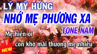 Nhớ Mẹ Phương Xa Karaoke  Lý Mỹ Hưng  Tone Nam  Soạn Giả Trường Nguyên [upl. by Eirroc495]