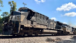 Norfolk Southern AC44C6M 4393 Leads NS 330 at Crawford FL [upl. by Norven]