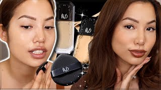 LETS TRY THE NEW KVD GOOD APPLE SERUM FOUNDATION oily skin wear test [upl. by Elga]