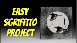 Easy Sgraffito Project  SHORTS [upl. by Iggep]