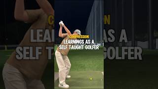 Compression from exiting low and left but make sure you do it the right way golf golftips 골프 [upl. by Llevram]