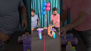 Flip The Bottle Popping pop ballons Challenge Win chips Challenge shorts [upl. by Kirit21]