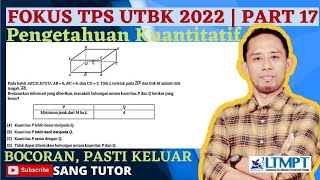 BOCORAN SOAL TPS SAINTEK amp SOSHUM  UTBK SBMPTN 2022 Pengetahuan Kuantitatif Part 17 [upl. by Quillon]