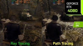 Resident Evil 4 Remake Path Tracing Mod vs Ray Tracing  GraphicsPerformance Comparison  RTX 4080 [upl. by Yrnehnhoj]