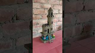 Miniature clay light house making 🏠 🌊  clayhouse lighthouse craft [upl. by Eninahs]