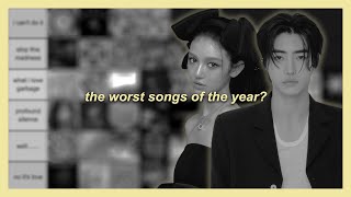 tier ranking your WORST kpop songs of 2023 [upl. by Erdnua]