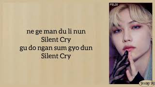 Stray Kids  Silent Cry Easy Lyrics [upl. by Eleon]