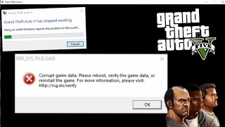 GTA 5  How to fix GTA 5 corrupt game dataplease verify the game [upl. by Enos]