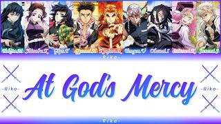 At Gods Mercy「神のまにまに」Mashup Version Hashiras Full ROMESPENG Color Coded [upl. by Ibbob195]