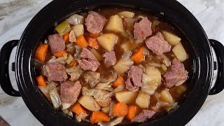 Easy Slow Cooker Corned Beef Stew that is delicious and simple irish slowcooker cooking easy [upl. by Levesque]