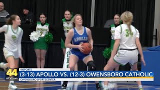 Owensboro Catholic and Apollo girls basketball showdown [upl. by Eizzik]