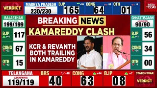 Kamareddy Election Results BJPs Katipally Venkata Ramana Reddy Leading Over KCR And Revanth Reddy [upl. by Namyac950]