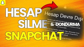 Snapchat Hesap Silme 2025  Hesap Dondurma Linki [upl. by Nivled]