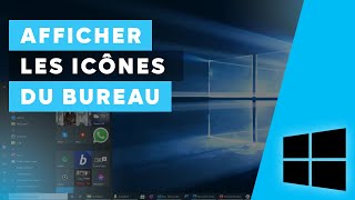 Afficher les icônes du Bureau sous Windows 10corbeille réseau OrdinateurFichier [upl. by Mafala507]