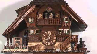 Cuckoo Clock 8daymovement ChaletStyle 58cm by Anton Schneider [upl. by Arobed]