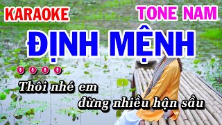 Định Mệnh Karaoke Nhạc Sống Tone Nam  Karaoke Công Trình [upl. by Etteve]