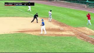 Trent Taylor base hit bunt for NJ Jackals vs NY Boulders May 12 2024 [upl. by Leventis]