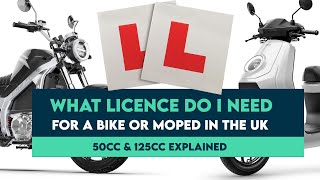 What Licence Do I Need  Bike or Moped  Electric 50cc amp 125cc [upl. by Dabbs152]