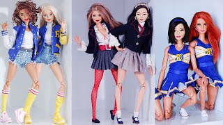 DIY Barbie School Uniforms and Cheerleading Costumes [upl. by Meier]