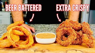 Crispy Homemade Onion Rings Recipe 2 WAYS [upl. by Scheider366]