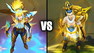 Dawnbringer Vayne vs Arclight Vayne Skins Comparison League of Legends [upl. by Elmore]