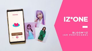 TUTORIAL IZONE  BloomIZ AR Photocard How to use Moing AR Photo Card [upl. by Arehc]