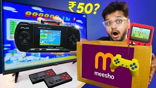 I Bought ₹50 Gaming Products from Meesho Playing Mario and 999999 Retro Games [upl. by Rakel]